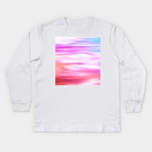 Colorful Abstract Watercolor Pattern Art Print Pattern Design Kids Long Sleeve T-Shirt